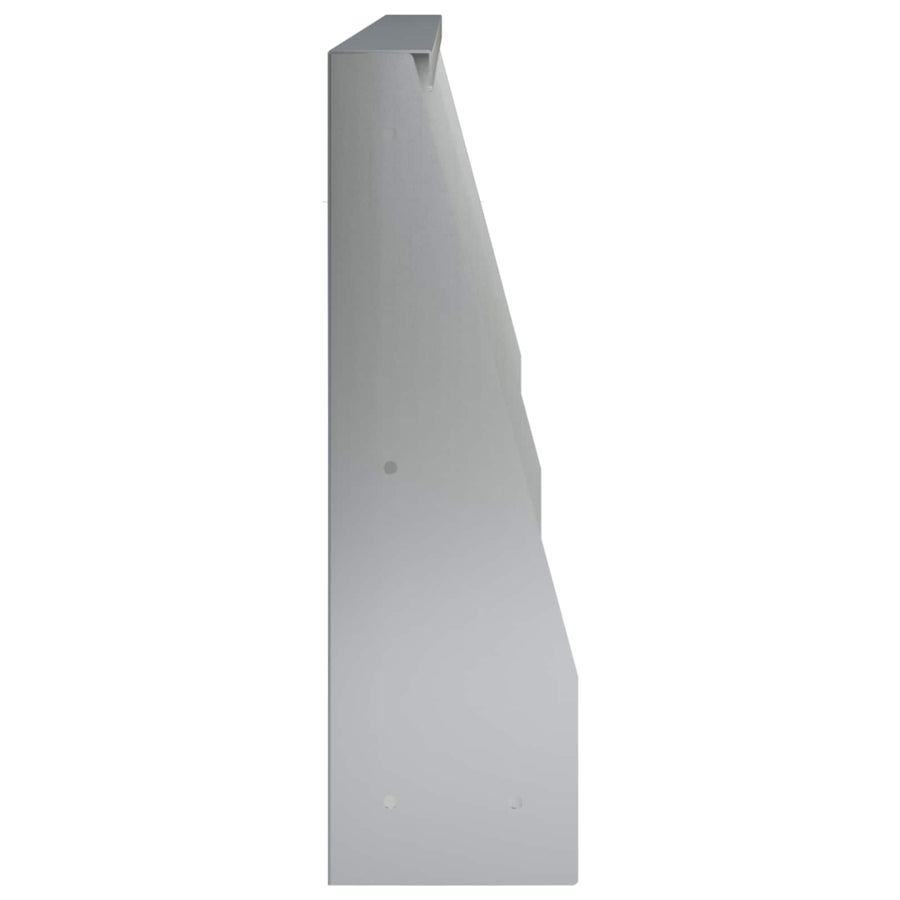 Keerwand 2 st 80 x 12 x 50 cm Gegalvaniseerd staal zilver
