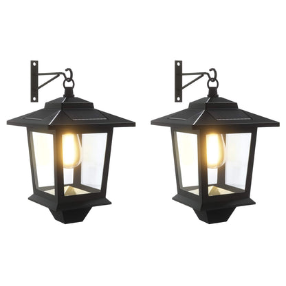Wandlamp with LED Bulb 2 st Zwart 19 x 14 x 25 cm RVS en ABS
