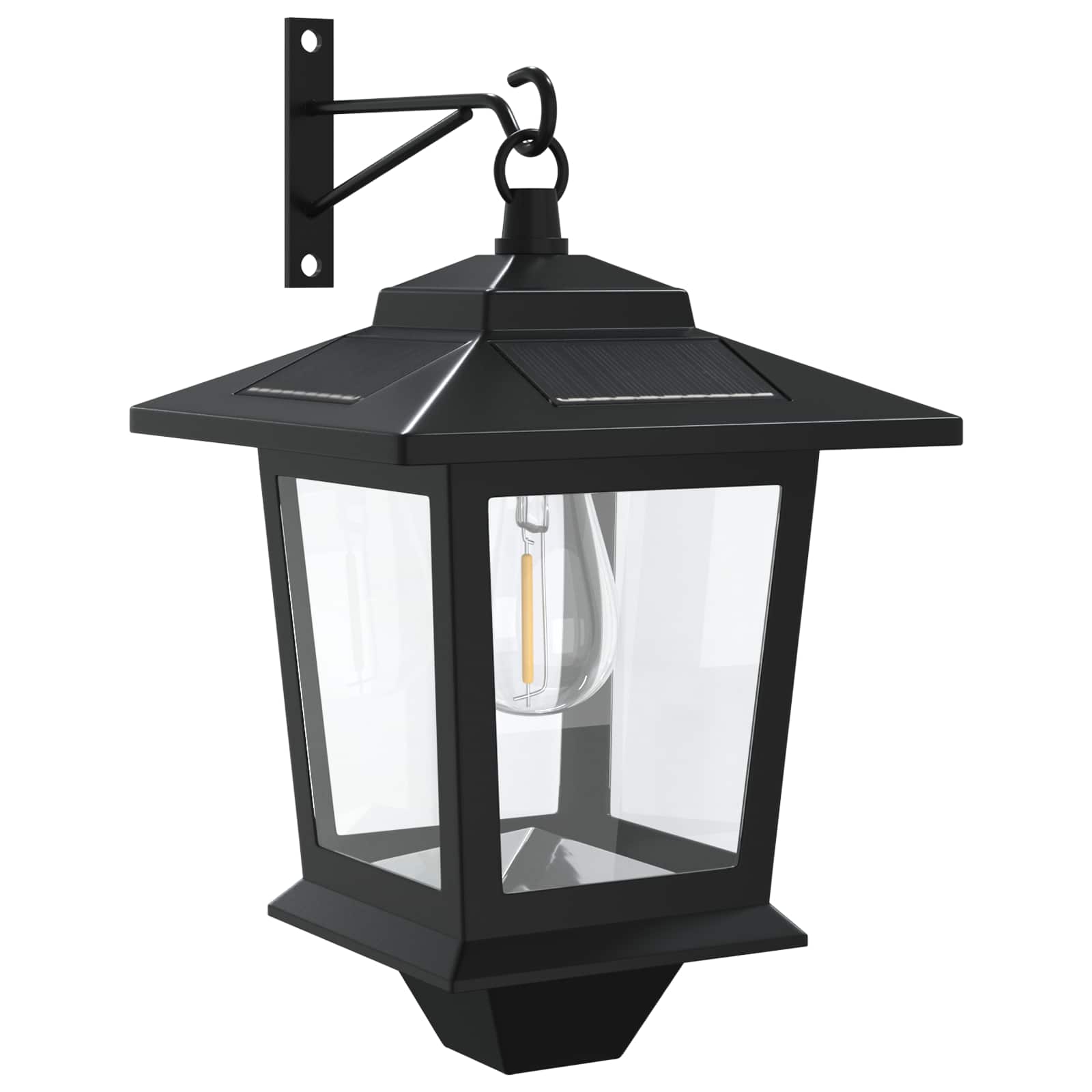 Wandlamp with LED Bulb 2 st Zwart 19 x 14 x 25 cm RVS en ABS