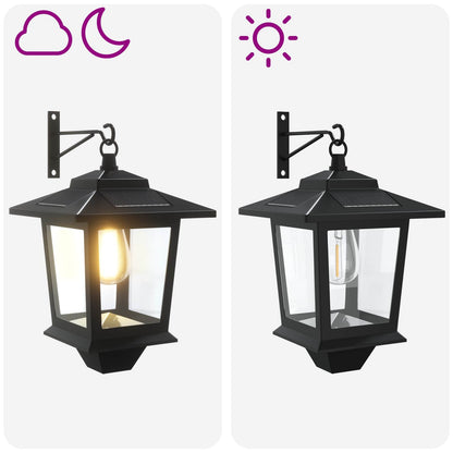 Wandlamp with LED Bulb 2 st Zwart 19 x 14 x 25 cm RVS en ABS