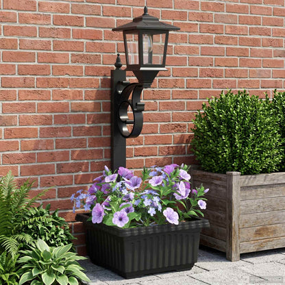 Bollard Light met Plantenbak Zwart 29 x 28 x 74 cm ABS en PP