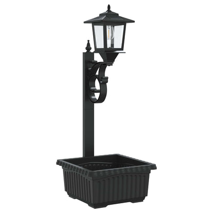 Bollard Light met Plantenbak Zwart 29 x 28 x 74 cm ABS en PP