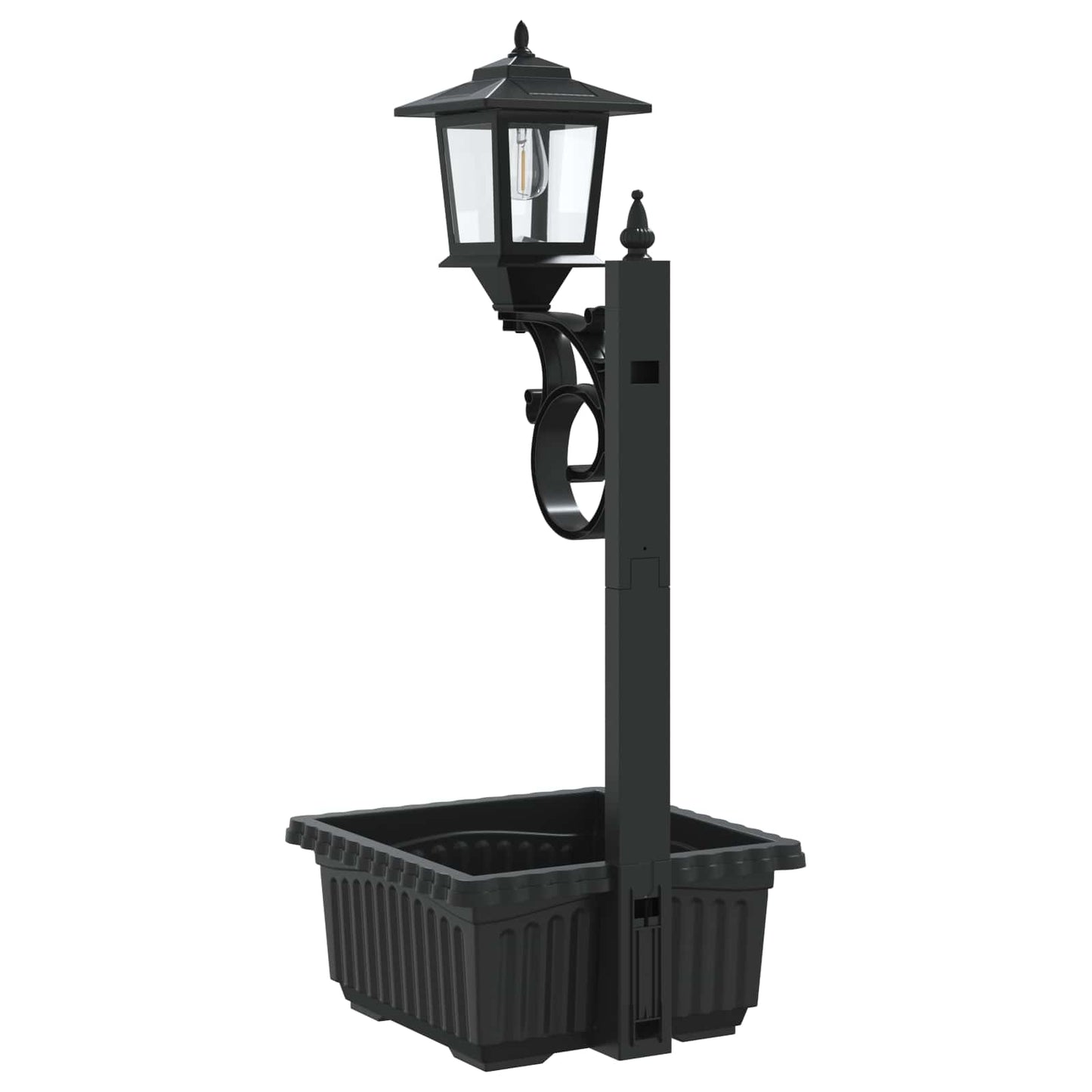 Bollard Light met Plantenbak Zwart 29 x 28 x 74 cm ABS en PP