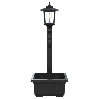 Bollard Light met Plantenbak Zwart 29 x 28 x 74 cm ABS en PP