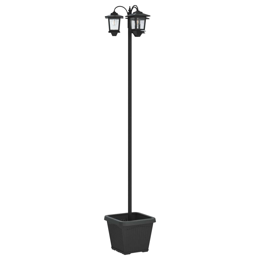 3-Arm Lantaarnpaal Met Plantenbak Zwart 32 x 32 x 188 cm