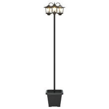 3-Arm Lantaarnpaal Met Plantenbak Zwart 32 x 32 x 188 cm