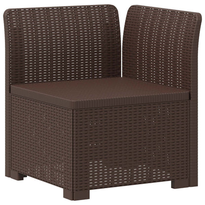 3-zits Tuinbank in Rattan Look PP Bruin