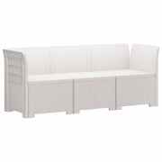 Modulaire tuinbank 3-zits PP wit