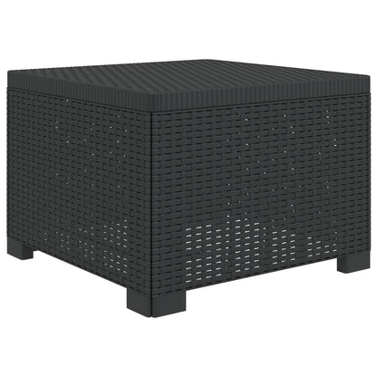 4-Persoons Tuin Sofa met Kussens Rieten Look PP Antraciet