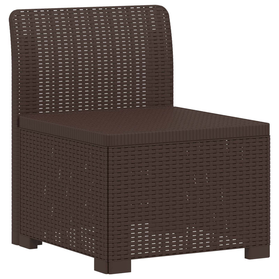 5-Zits Tuin Sofa Rattan Look PP Bruin