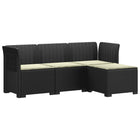 Modulaire tuinbank 4-persoons PP rieten look antraciet