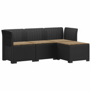 Tuinbank 4-persoons rieten look PP antraciet