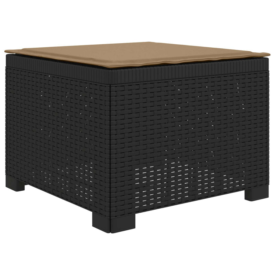 4-Persoons Tuinbank met Kussens Rieten Look PP Antraciet