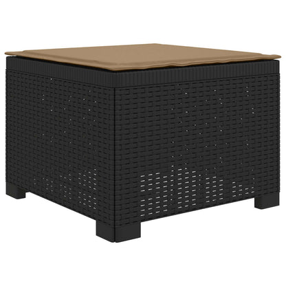 4-Persoons Tuinbank met Kussens Rieten Look PP Antraciet