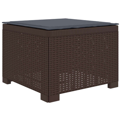 4-Persoons Tuinbank met Kussens Rieten Look PP Bruin
