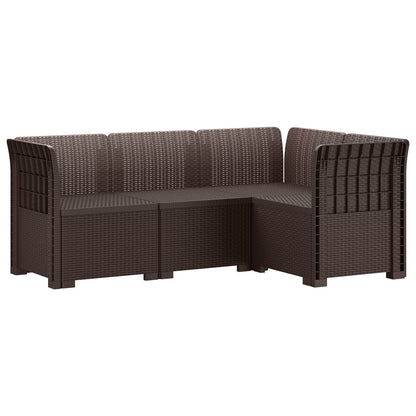 4-Zits Tuin Sofa Rattan Look PP Bruin