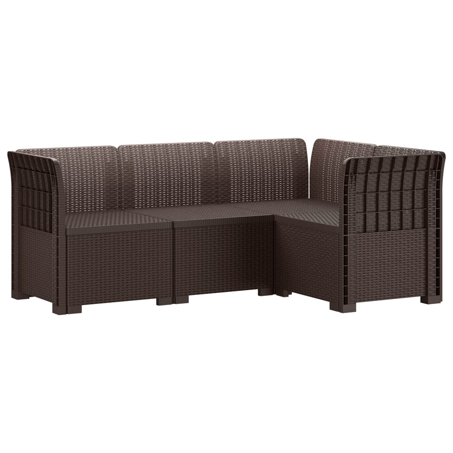 4-Zits Tuin Sofa Rattan Look PP Bruin