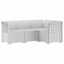 4-Zits Tuin Sofa Rattan Look PP Wit