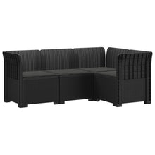 4-Zits Tuin Sofa met Kussens Rattan Look PP Antraciet