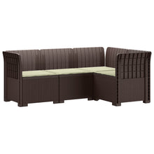 4-Zits Tuin Sofa met Kussens Rattan Look PP Bruin
