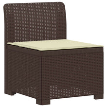 4-Zits Tuin Sofa met Kussens Rattan Look PP Bruin