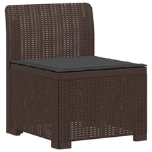 4-Zits Tuin Sofa met Kussens Rattan Look PP Bruin