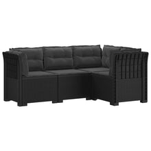 4-Zits Tuin Sofa met Kussens Rattan Look PP Antraciet
