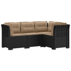 4-zits modulaire tuinstoel rattan look PP antraciet