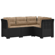 4-Zits Tuin Sofa met Kussens Rattan Look PP Antraciet