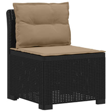 4-Zits Tuin Sofa met Kussens Rattan Look PP Antraciet