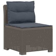 4-Zits Tuin Sofa met Kussens Rattan Look PP Lichtgrijs