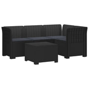 Tuinbank 4-persoons rieten look PP antraciet