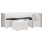 Modulaire tuinbank 4 personen PP wit