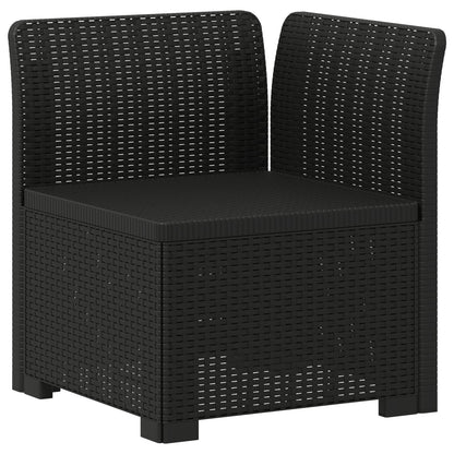 5-Zits Tuin Sofa Rattan Look PP Antraciet