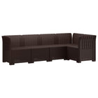 Modulaire tuinbank 5-zits PP bruin