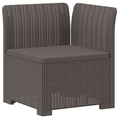 5-Zits Tuin Sofa Rattan Look PP Lichtgrijs