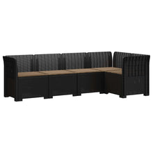 5-Zits Tuin Sofa met Kussens Rattan Look PP Antraciet