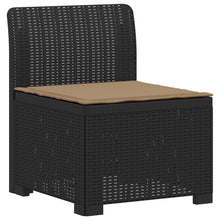 5-Zits Tuin Sofa met Kussens Rattan Look PP Antraciet