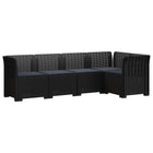 Modulaire tuinbank antraciet 5-zits