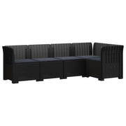Modulaire tuinbank antraciet 5-zits