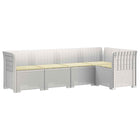 5-zits tuinbank rattanlook wit