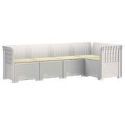 5-zits tuinbank rattanlook wit