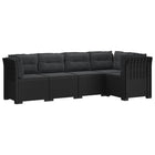 Tuinbank 5-zits rattan look PP antraciet