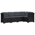 Modulaire tuinbank 5-zits rattan look antraciet