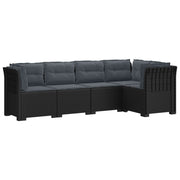 Modulaire tuinbank 5-zits rattan look antraciet