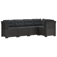 5-Zits Tuin Sofa met Kussens Rattan Look PP Lichtgrijs