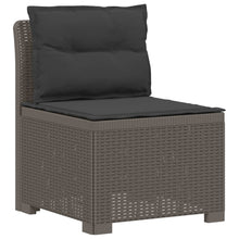 5-Zits Tuin Sofa met Kussens Rattan Look PP Lichtgrijs