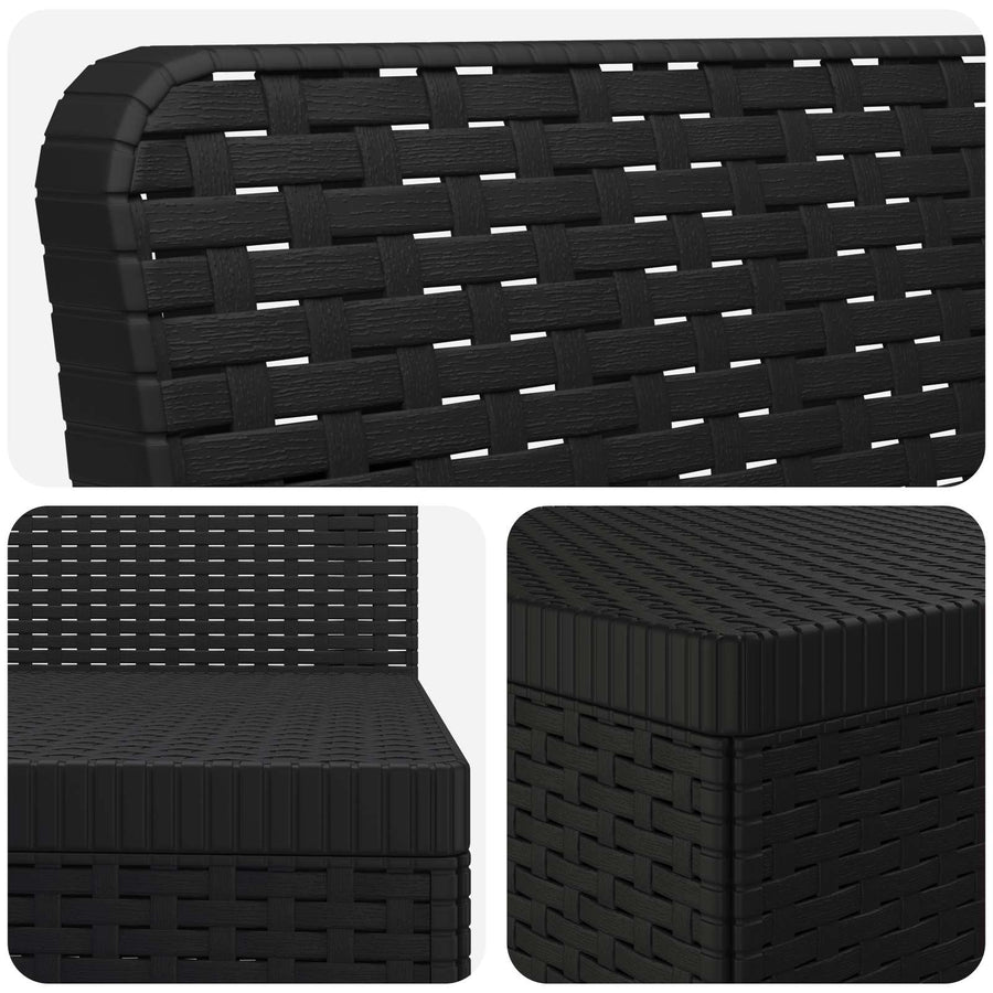 5-Zits Tuin Sofa Rattan Look PP Antraciet