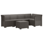 Modulaire tuinbank 5-zits lichtgrijs