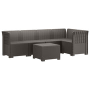 Modulaire tuinbank 5-zits lichtgrijs